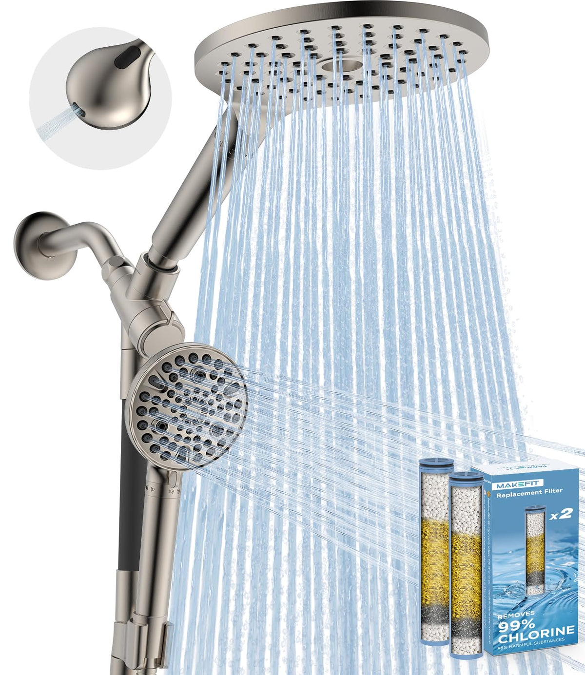 MakeFit showerhead dual combo