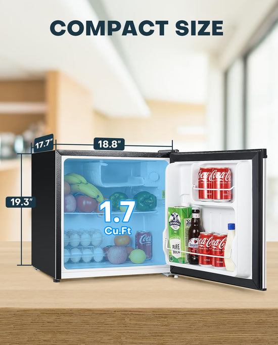 Upstreman refrigerator with adjustable thermostat and freezer compartment