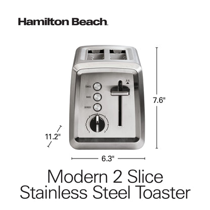 Hamilton Beach toaster — Bagel setting with slide-out crumb tray and auto-shutoff