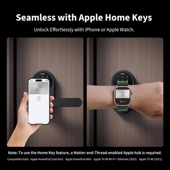 Aqara smart lock - fingerprint keyless entry with Apple Home support and touchscreen keypad