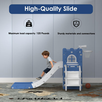 LulliSpace play slide - 6 in 1 with basketball hoop and telescope features