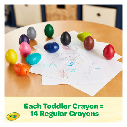 Crayola egg crayons — large size for toddlers and young children, 12 count