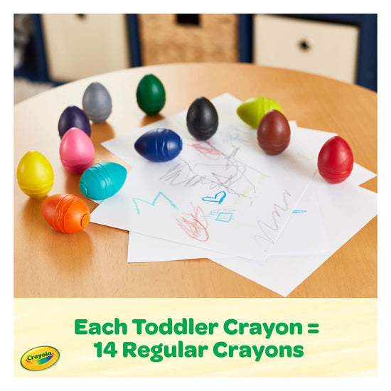 Crayola egg crayons — large size for toddlers and young children, 12 count