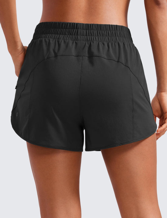 CRZ YOGA shorts — High waisted quick dry running shorts with zip pocket