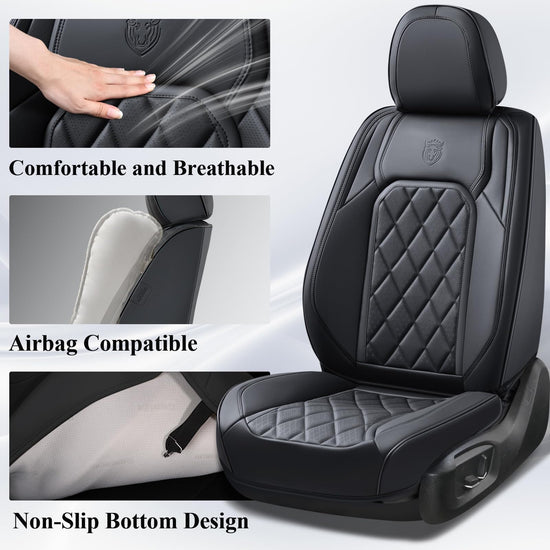 Coverado car seat cover — waterproof faux leather for most vehicles