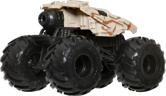 Hot Wheels monster trucks — oversized vehicles with big wheels and monster designs