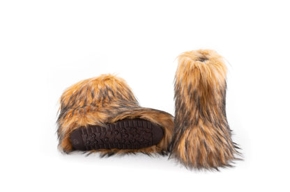 IXU women's faux fur boot — comfy plush warm mid-calf design