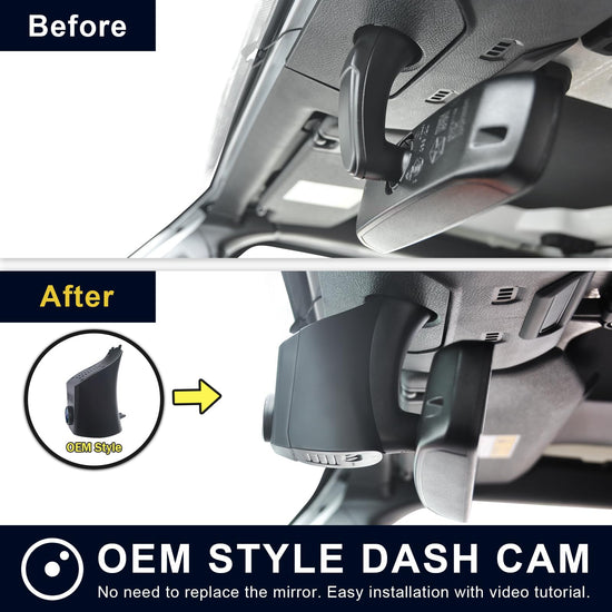 Mangoal 4K dash cam — Custom fit for Jeep Gladiator and Wrangler models 2018-2024