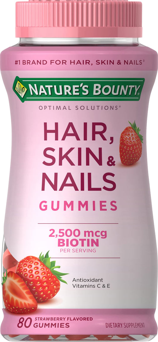 Nutritional supplement — Nature's Bounty optimal solutions biotin gummies 2500mg