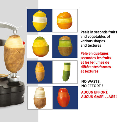 Starfrit bladed food peeler — electric design with spare blades for easy use