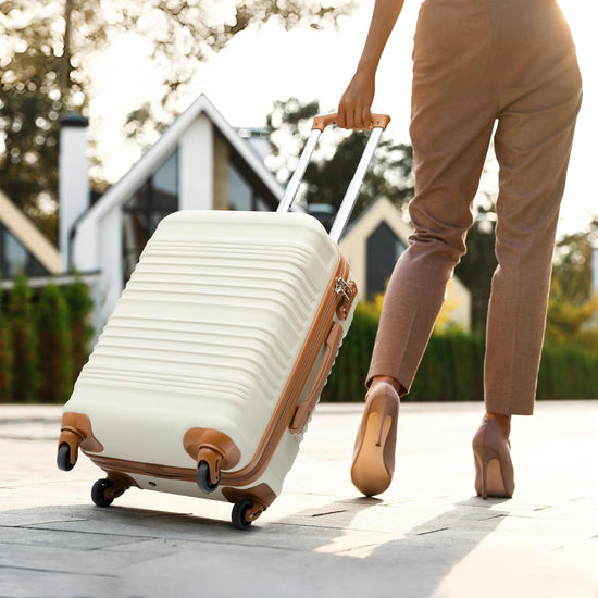 Coolife luggage set — Hardside carry on suitcase with TSA lock and spinner wheels