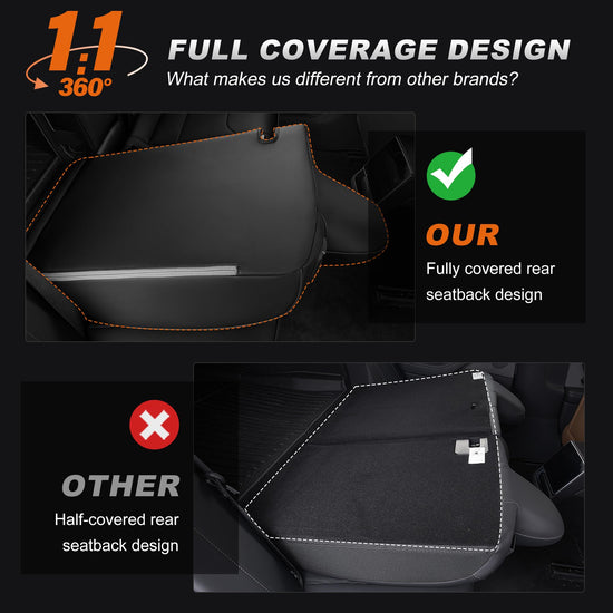 AOMSAZTO vehicle seat cover - Black full set for Tesla Model 3 2024 2025 (not for performance) with armrest cover