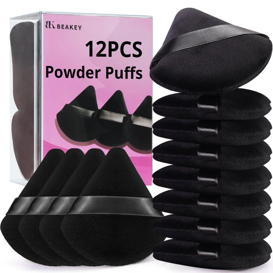 Cosmetic sponge — 12-piece triangle makeup puff set by Beakey