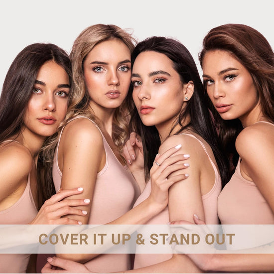 Cbthet Sticky Bra – Strapless & Backless Push Up Adhesive for Women, Invisible Silicone Bra with Nipple Covers (A Cups) Beige