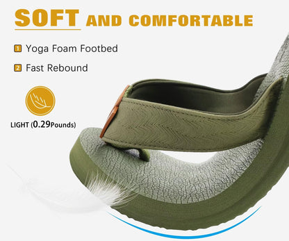KuaiLu men's sandals with arch support and comfortable cushion for indoor outdoor use.
