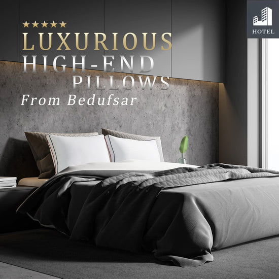 Bedufsar pillows — firm and supportive gusseted design for side and back sleepers