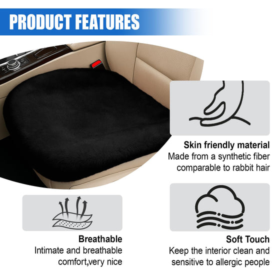 Body positioner — Soft faux fur seat cushion for comfort and breathability