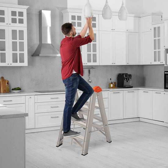 Aparecium ladder — aluminum foldable twin front collapsible A frame design