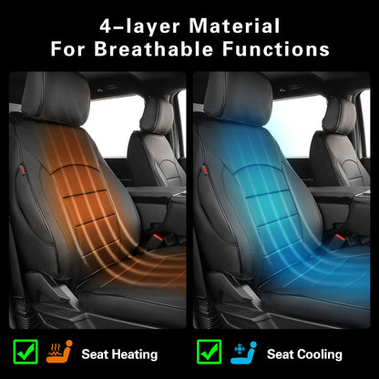 EKR F150 seat covers — custom fit faux leather waterproof full set for work trucks
