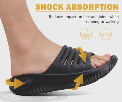 KuaiLu womens sandals with plantar fasciitis support and thick cushioning for post-exercise comfort