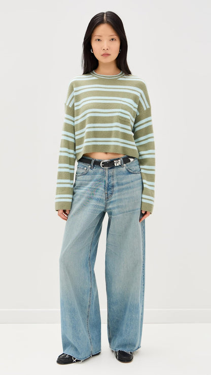 Madewell women's leather belt with chunky metal detail