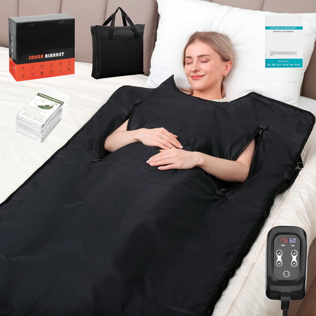 yamxun sauna blanket - extra large portable sauna for home relaxation