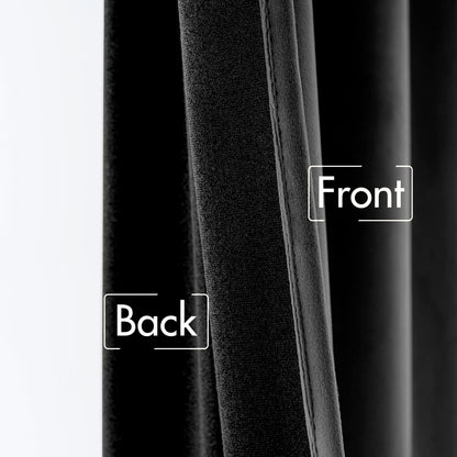 MIULEE velvet curtains with rod pocket and back tab design - 2 panels