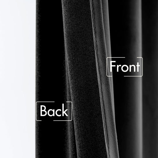 MIULEE velvet curtains with rod pocket and back tab design - 2 panels