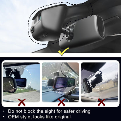 Mangoal onboard camera with 4K front and 1080P rear for Dodge Challenger 2015-2023 Model B