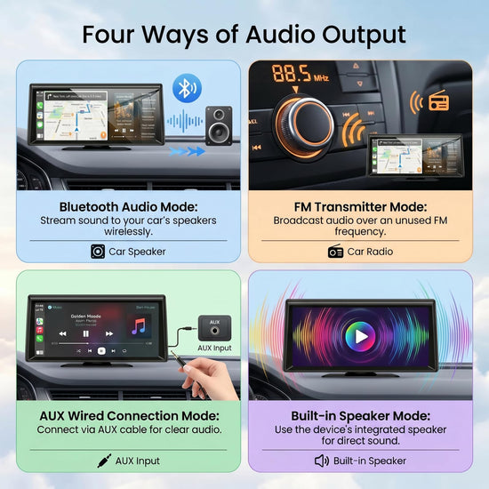 AV receiver — Apenet wireless CarPlay screen with Apple CarPlay and Android Auto