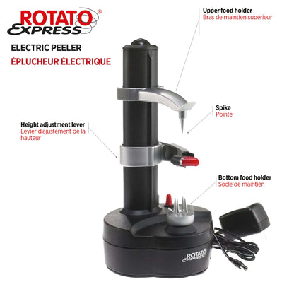Starfrit bladed food peeler — electric design with spare blades for easy use