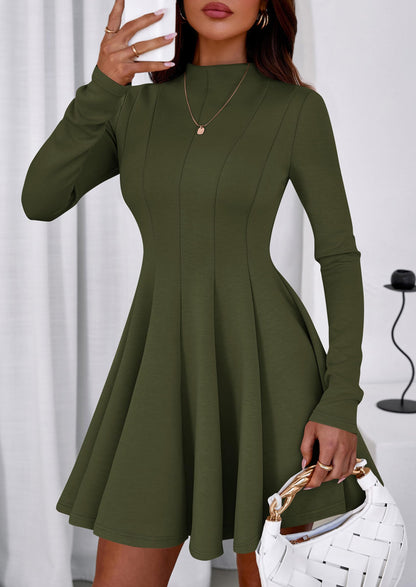 PrettyGarden dress — Elegant long sleeve swing dress for homecoming party
