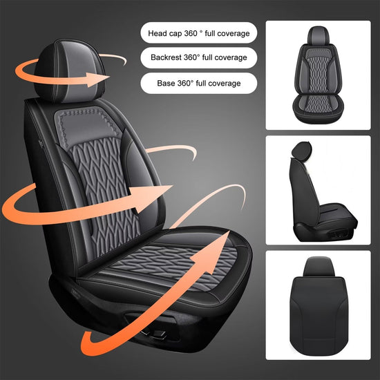 Vehicle seat cover — Custom fit leather for KIA Rio 2013-2025 front seats