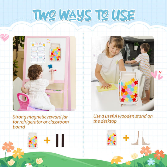 Magnetic reward jar — personalized stars reward jar for kids behavior