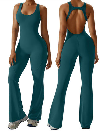 OEAK women's leotard with tummy control cutout and backless design