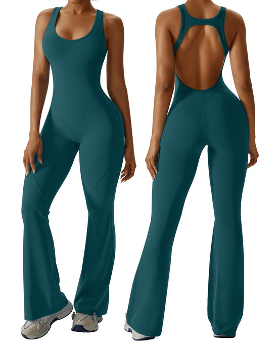 OEAK women's leotard with tummy control cutout and backless design