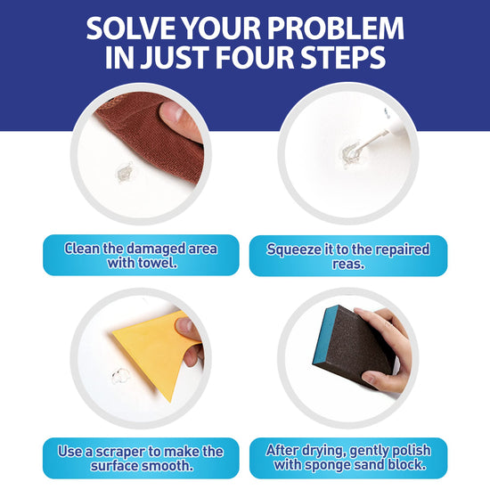 Drywall repair kit — quick and easy wall mending solution with scraper 2 pack