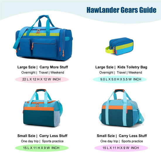 HawLander duffel bag for kids, ideal for sports and travel