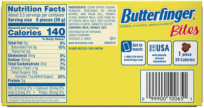 Butterfinger chocolate candy - Crispety, crunchety peanut butter core.