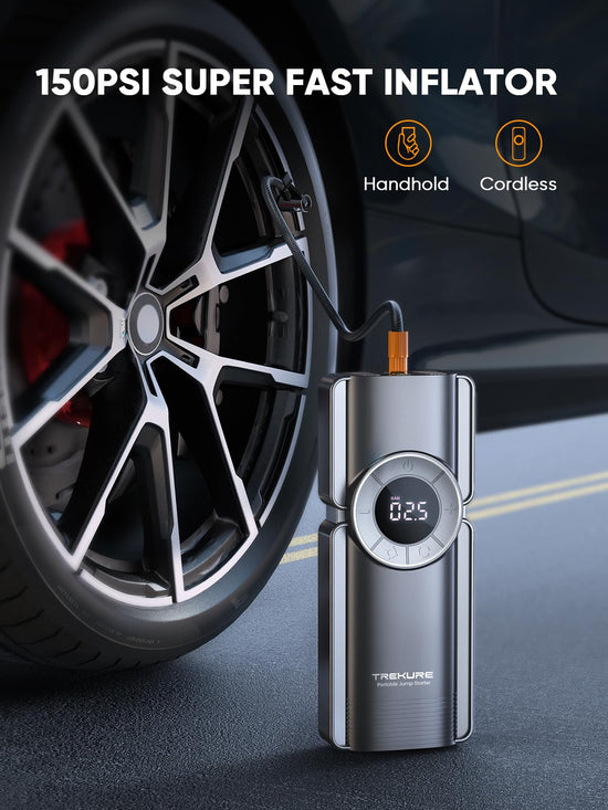 TREKURE jump starter with air compressor and 5000A battery pack
