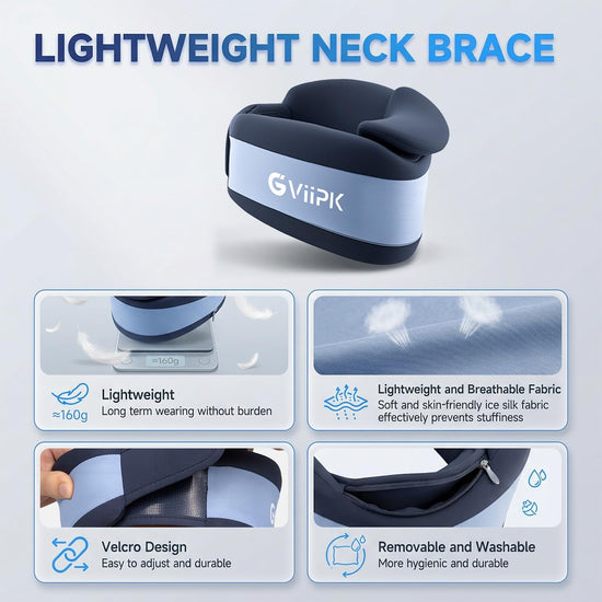 Ice silk neck brace — soft and breathable cervical collar for pain relief and support