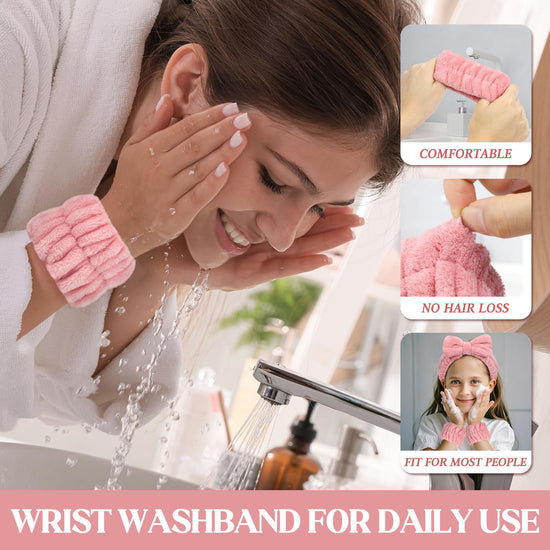 Wrist spa washband microfiber sweatbands - 3 pairs