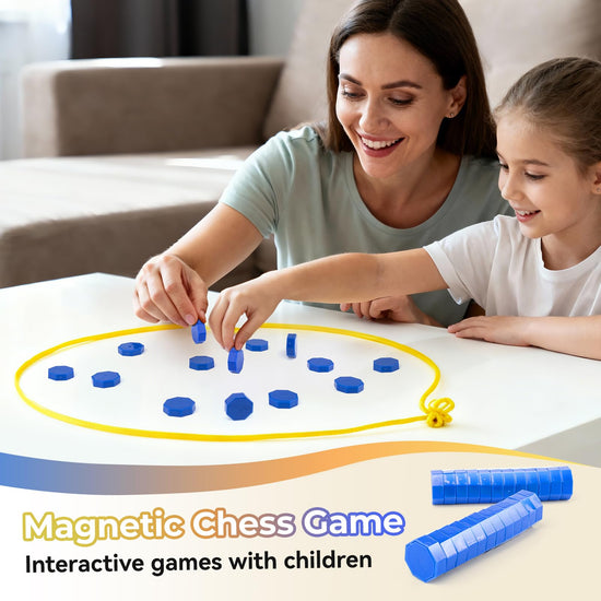 Magnet Chess Game Magnet Game with String for Easter Basket Stuffers Family Games Night, Great Fun Puzzle Strategy Games for Family & Party, Camping Tops, Game Collections