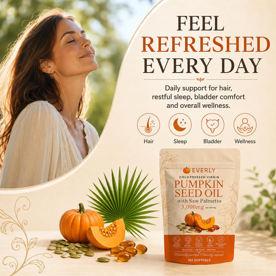 Everly Pumpkin Seed Oil with Saw Palmetto, 180 SOFTGELS (1PCS)