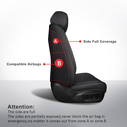 MIROZO vehicle seat cover — waterproof leather full set for cars and SUVs