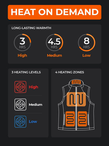 ORORO women's heated fleece vest with heated collar and battery