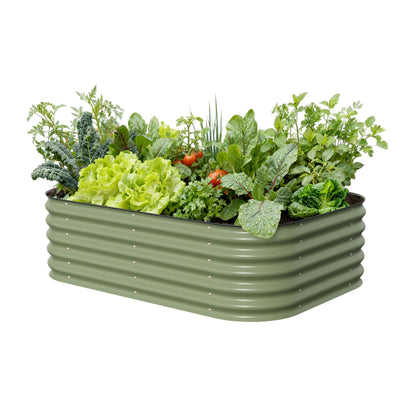 Modular Raised Garden Bed — 17" Tall, 6-in-1 Configuration | Olive Green