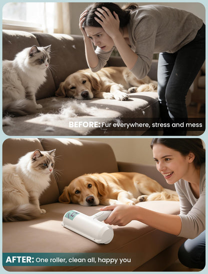 Lint remover — Self-cleaning pet hair removal tool for furniture and car seats
