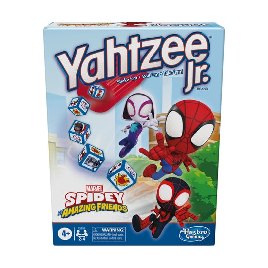 Board game — Hasbro Gaming Spidey and His Friends Yahtzee Jr. Marvel Edition for kids aged 4 and up
