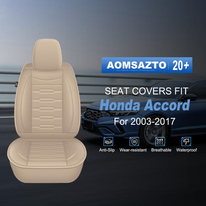 AOMSAZTO vehicle seat cover - Custom fit faux leather for Honda Accord 2003-2017